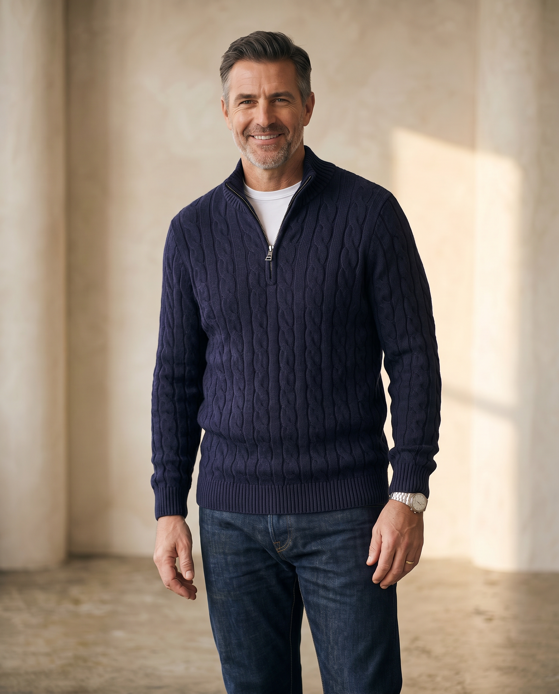 BYRON | ZIPPED KNIT SWEATER