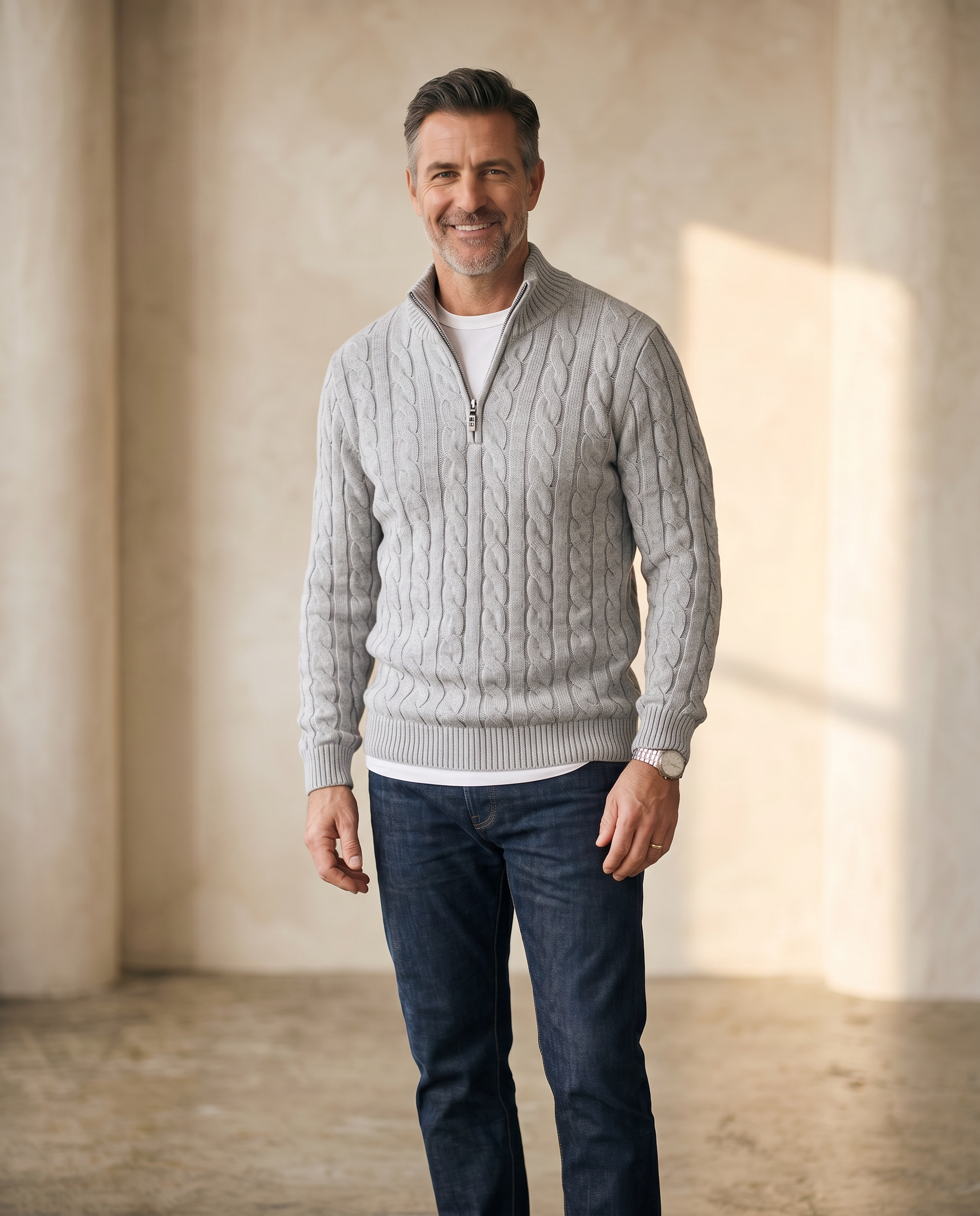 COOPER | ZIPPED KNIT SWEATER